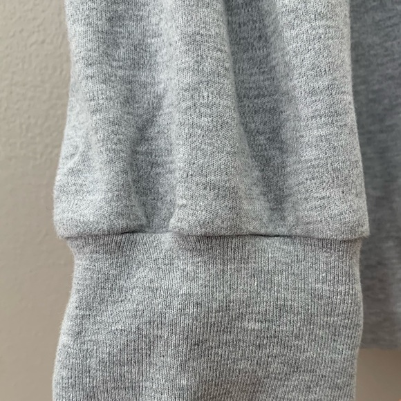 Long Sleeve Mens Gray Polo Shirt with Navy Polo - Picture 3 of 9